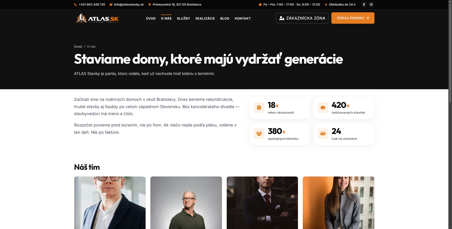 CRM + site d'entreprise pour les entreprises de construction (demandes, commandes, espace client) – Náhľad 3